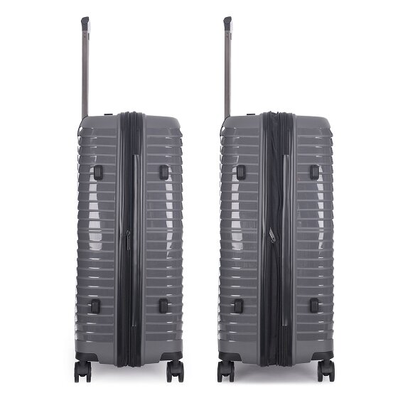 Stratic Bright+ 4 wielen Trolley L 76 cm met uitbreidingsplooi