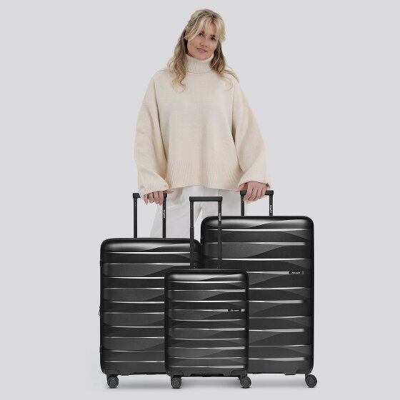 Bergpfeil Travel 4-wiel kofferset, 3-delig, met rekbare vouw