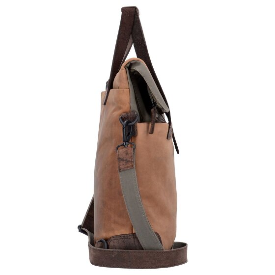 Harold's Twister aktetas met rugzakfunctie leer 34 cm laptopvak