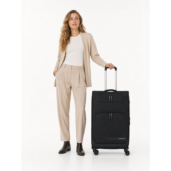 Travelite Kick Off 4 wielen Trolley L 78 cm met uitbreidingsplooi