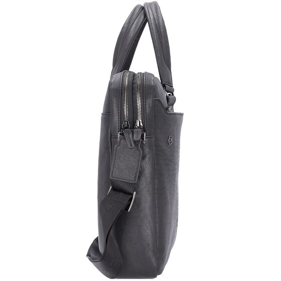 Piquadro Zwarte vierkante aktetas Leer 40 cm