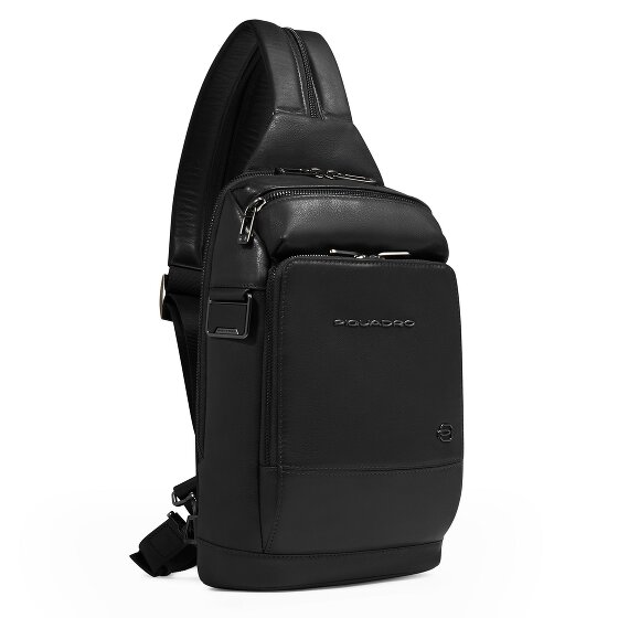 Piquadro Monospalla schoudertas leer 31 cm