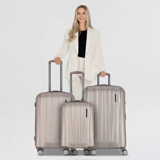 Polestream Moonrock 4 wielen Kofferset 3-delig met uitbreidingsplooi