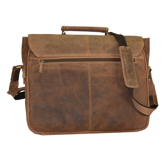 Greenburry Vintage aktetas leer 42 cm Laptop compartiment