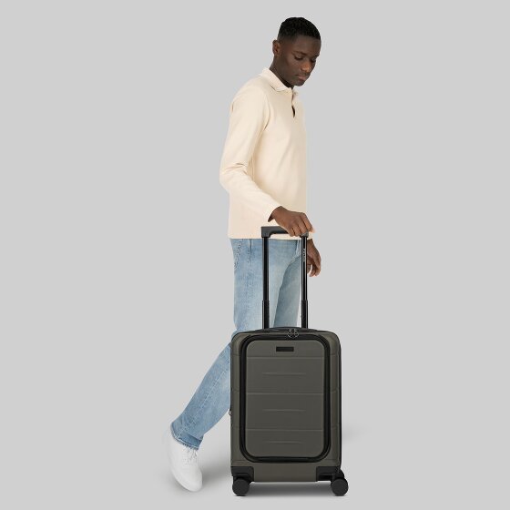 Police London 4 wielen Cabinewagen 55 cm Laptop compartiment met uitbreidingsplooi