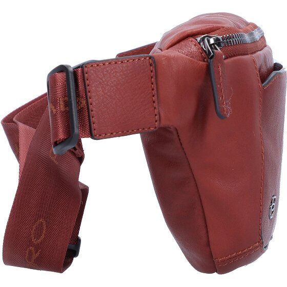Piquadro Zwart vierkant heuptasje leer 31 cm