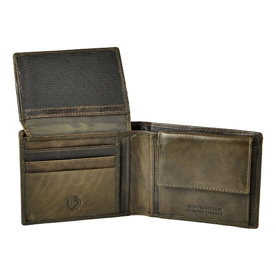 Greenburry Newport Portemonnee RFID-bescherming Leder 12 cm