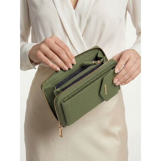 Lazarotti Bologna leren portemonnee met rits rondom en Smartphonehoesje, leer, 19 cm