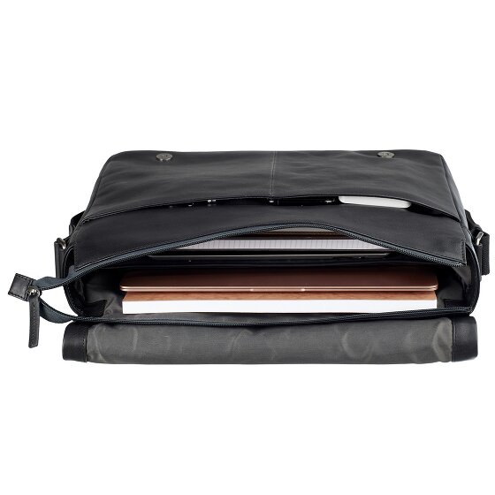 Leonhard Heyden Hamburg Messenger Leder 38 cm Laptopcompartiment