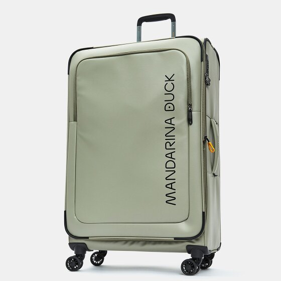 Mandarina Duck Eco Coated 4 wielen Trolley L 78 cm met uitbreidingsplooi
