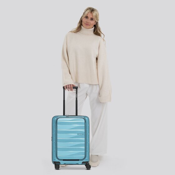 Bergpfeil Travel 4 wielen Cabinewagen 55 cm Laptopvak met uitbreidingsplooi