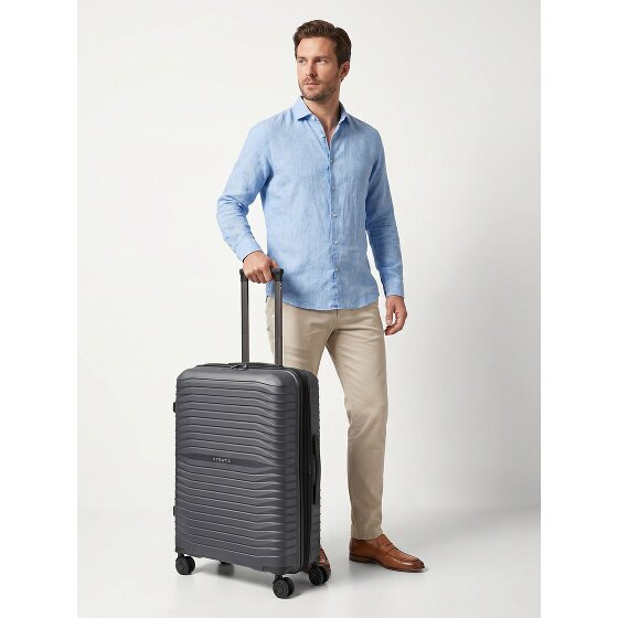 Stratic Shine 4 wielen Trolley 66 cm met uitbreidingsplooi