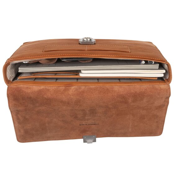 Leonhard Heyden Bergamo Leren Aktetas 37 cm Laptopcompartiment