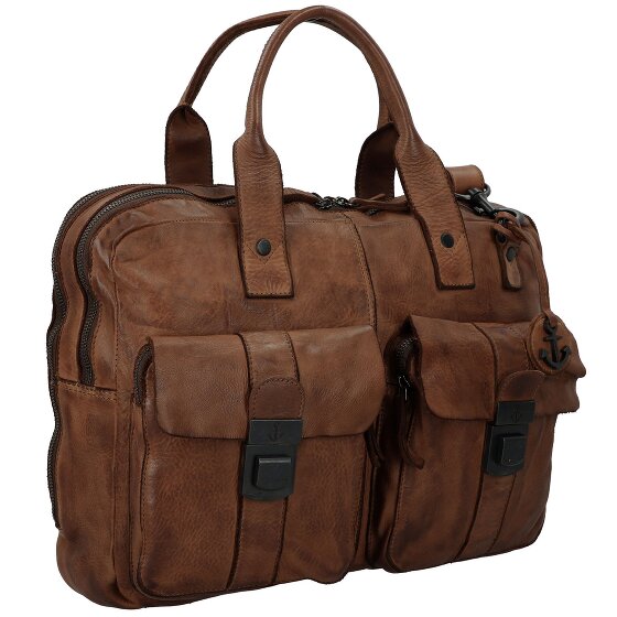 Harbour 2nd Koele Casual Winterhude aktetas Leer 40 cm Laptopcompartiment