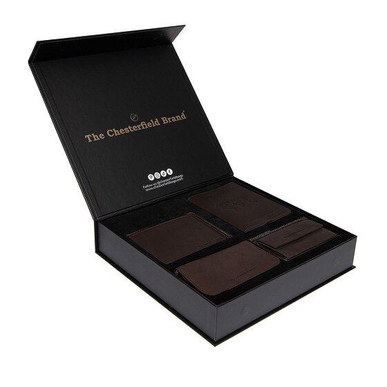 The Chesterfield Brand Portemonnee geschenkset 4-delig leer 12 cm