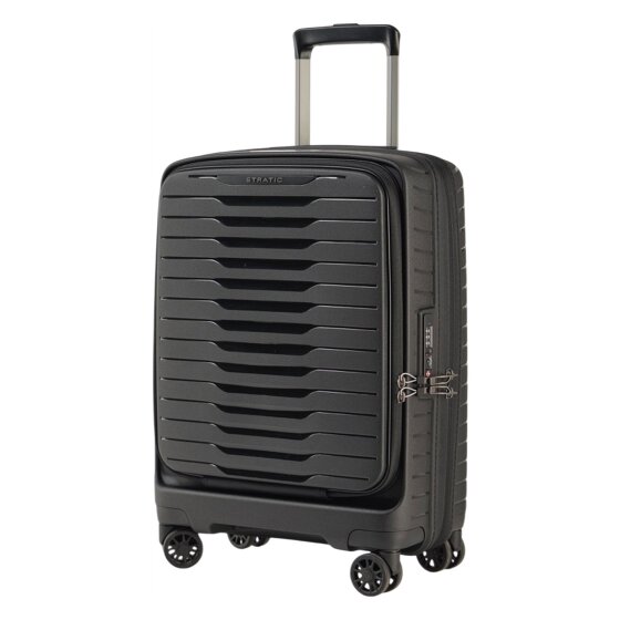 Stratic Novium 4 wielen Cabinewagen S 55 cm Laptop compartiment met uitbreidingsplooi
