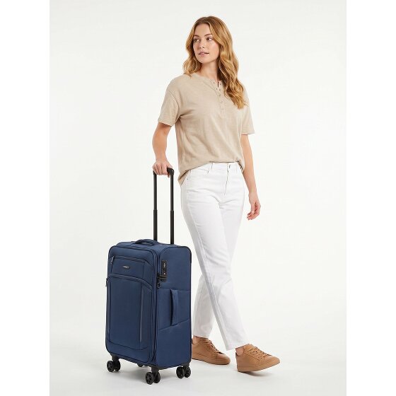 d&n Travel Line 9804 4 wielen Trolley M 68 cm met uitbreidingsplooi
