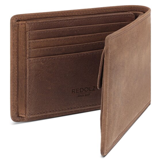 Redolz Leather Essentials QF portemonnee RFID leer 12 cm