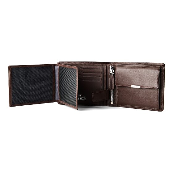 Braun Büffel Golf 3.0 Portemonnee RFID-bescherming Leer 12 cm