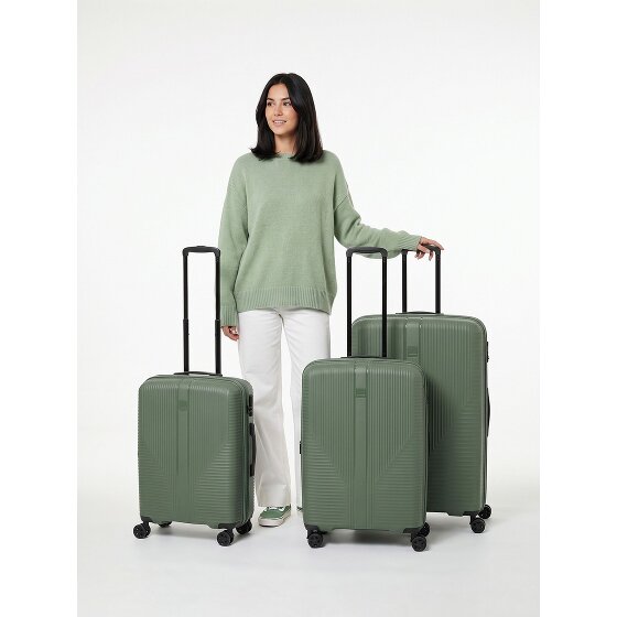 Travelite Air Stripe 4 wielen Kofferset 3-delig met uitbreidingsplooi