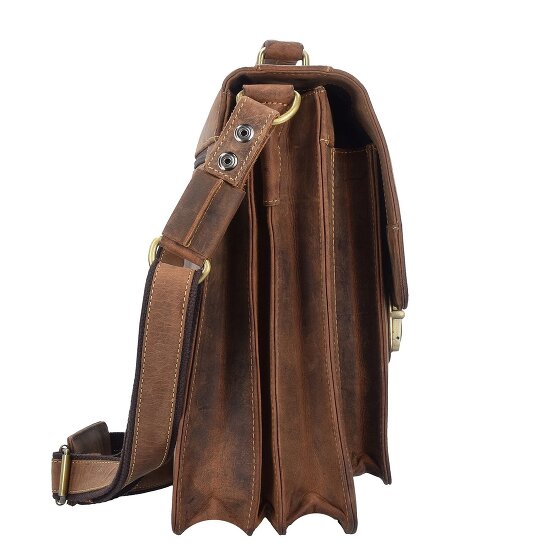 Greenburry Vintage aktetas leer 40 cm