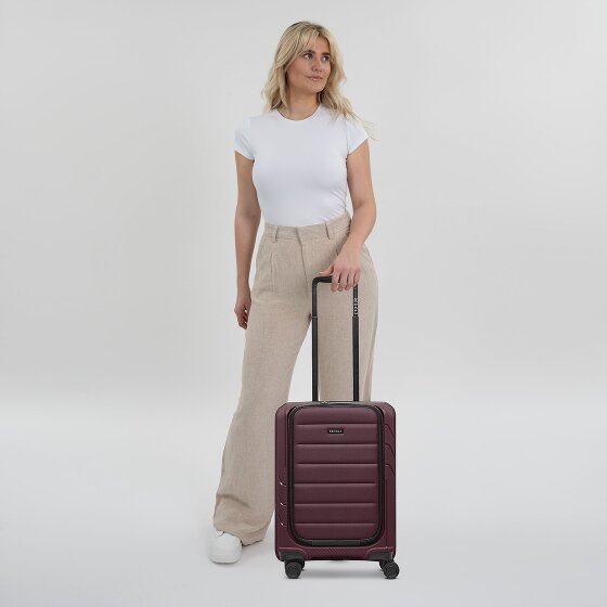 Redolz Essentials 17 4-wiel cabine trolley 55 cm soft-pocket laptop compartiment