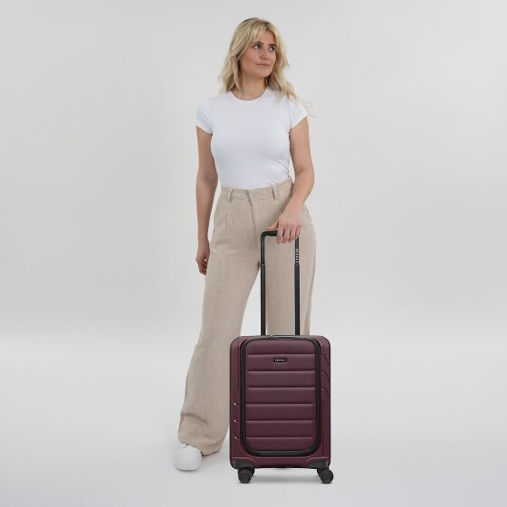 Redolz Essentials 17 4-wiel cabine trolley 55 cm soft-pocket laptop compartiment