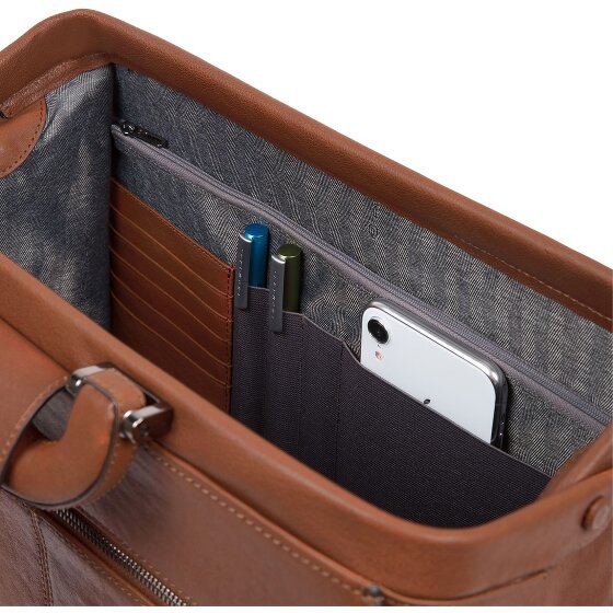 Piquadro Zwarte vierkante aktetas Leer 37 cm