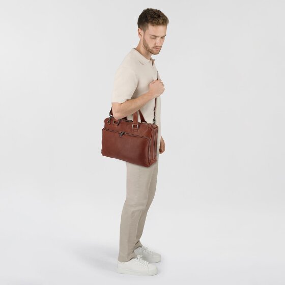 Plevier Vintage Larry Koffer Leer 40 cm Laptop compartiment