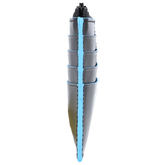 Piquadro Blauw Vierkant Creditcardetui RFID Leer 12 cm