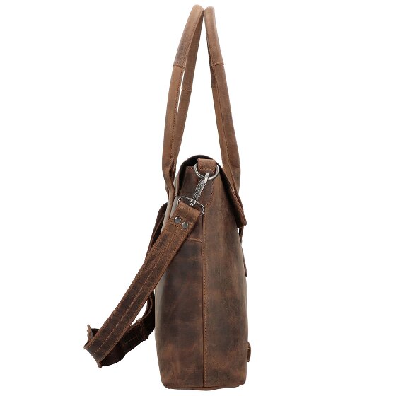 Plevier Retro Lamarr Schoudertas Leer 45 cm Laptop compartiment