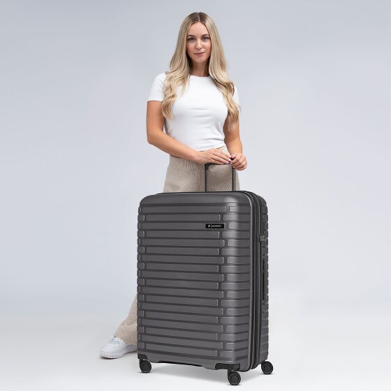 Pactastic Collection 04 THE LARGE + 4 wielen Trolley L 75 cm met uitbreidingsplooi