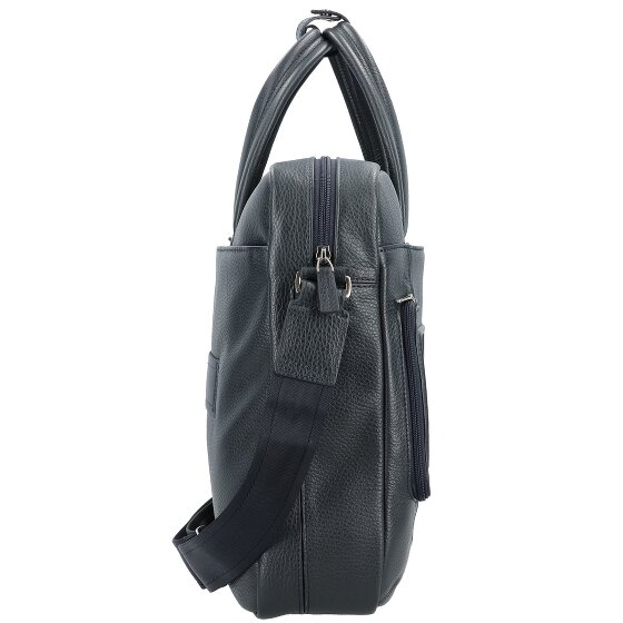 Piquadro Aktetas leer 44 cm laptop compartiment