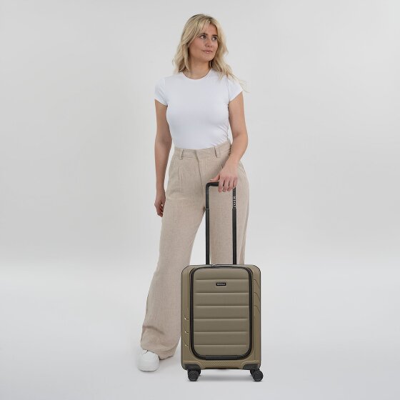 Redolz Essentials 17 4-wiel cabine trolley 55 cm soft-pocket laptop compartiment