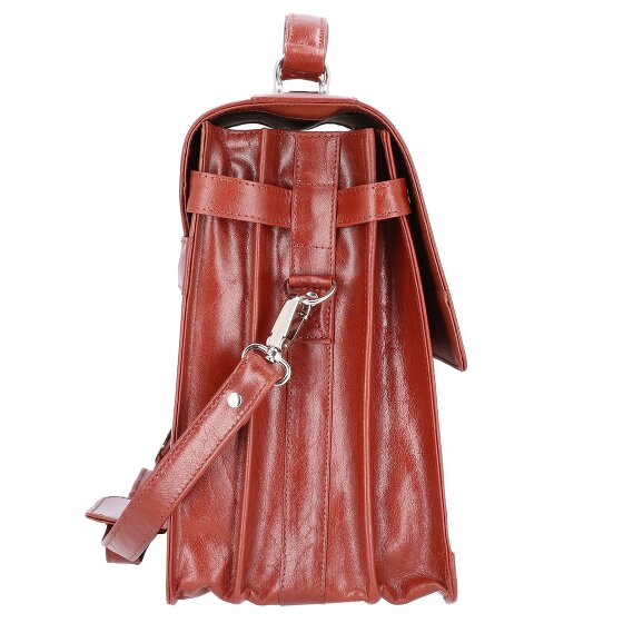 Alassio Mocca aktetas leer 38 cm laptopvak