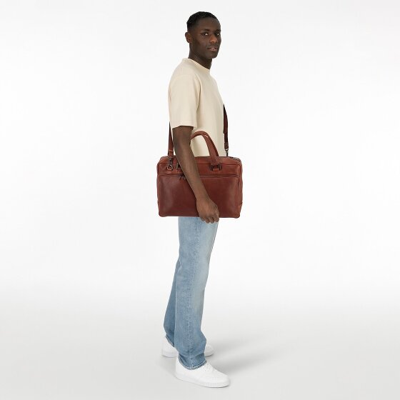 Plevier Vintage Bill Koffer Leer 40 cm Laptop compartiment