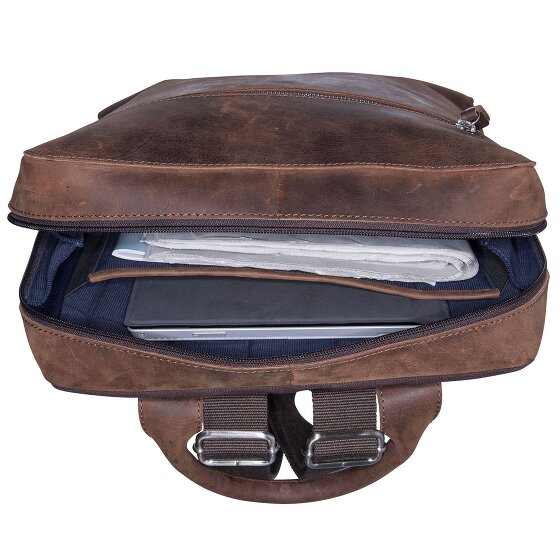 Leonhard Heyden Salisbury Rugzak Leer 37 cm Laptopcompartiment