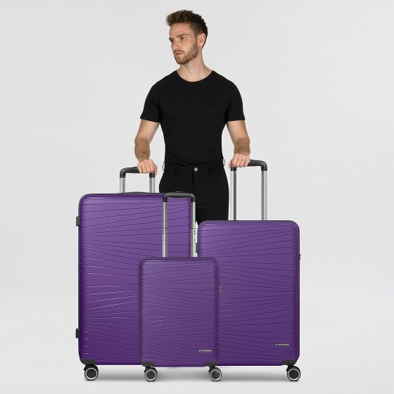 Franky Dallas 3.0 4-wiel kofferset 3-delig met stretch plooi