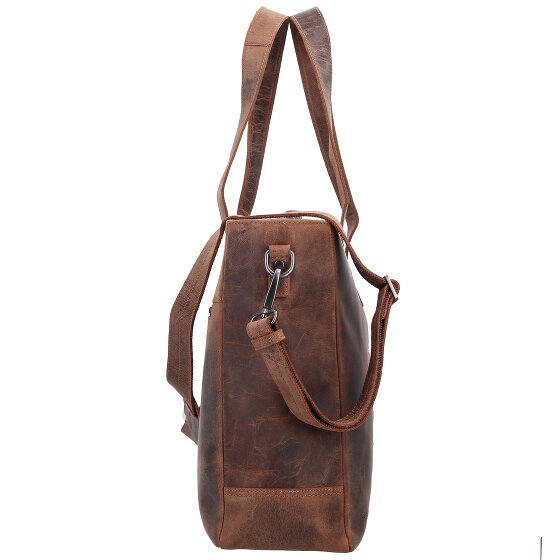 Plevier Shopper tas leer 41 cm laptop compartiment