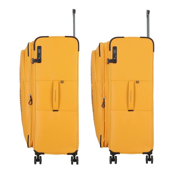 Mandarina Duck Eco Coated 4 wielen Trolley XL 83 cm met uitbreidingsplooi