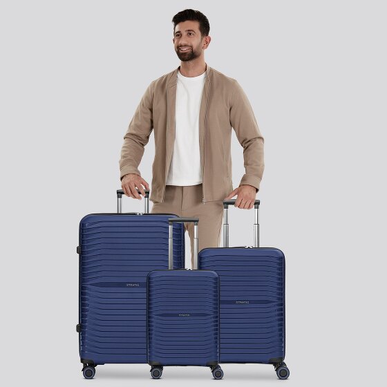 Stratic Shine 4 wielen Kofferset 3-delig met uitbreidingsplooi