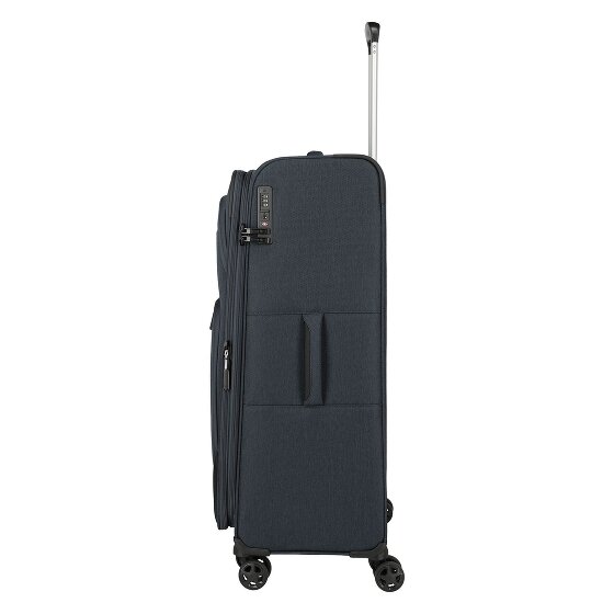 Travelite Kick Off 4 wielen Trolley L 78 cm met uitbreidingsplooi