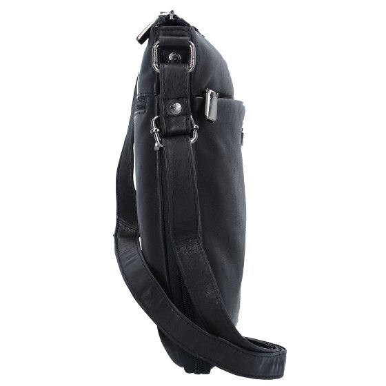 Greenland Nature Black Nappa Schoudertas Leer 29 cm