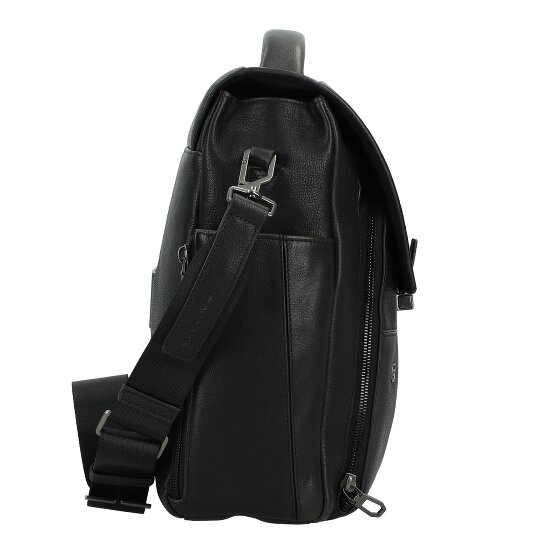 Piquadro Hedley Aktetas Messenger RFID-bescherming Leer 42 cm Laptop compartiment