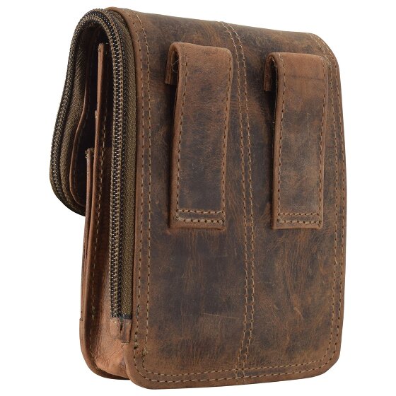 Greenburry Vintage heuptasje leer 14,5 cm