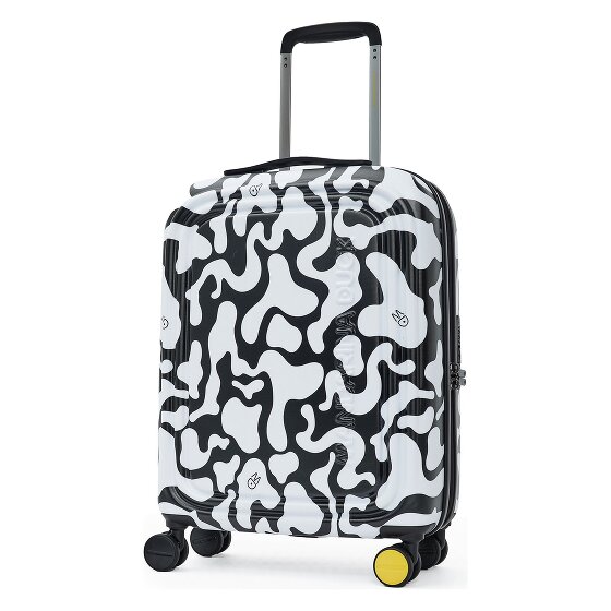 Mandarina Duck Logoduck + Moire 4 wielen Cabinewagen 55 cm met uitbreidingsplooi