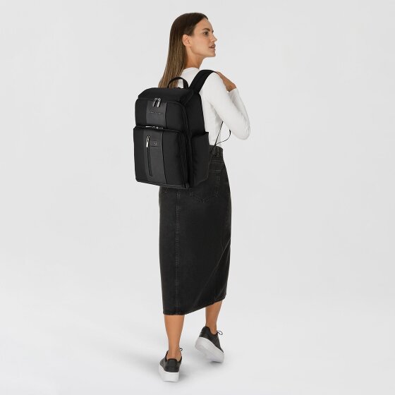 Piquadro Korte reisrugzak leer 43 cm laptopvak