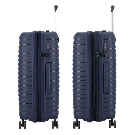 d&n Travel Line 4500 4 wielen Trolley M 65 cm met uitbreidingsplooi