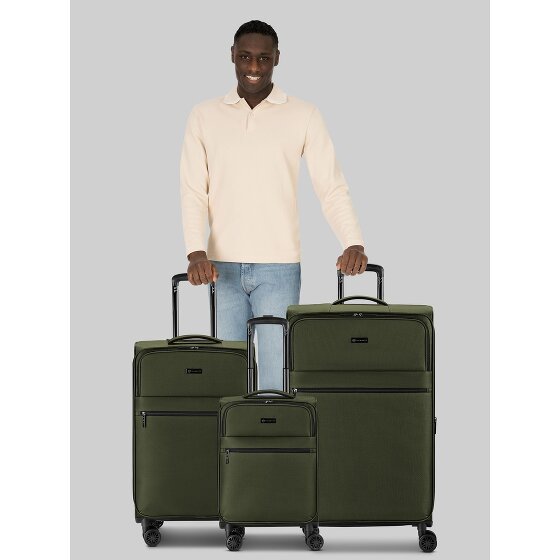 bugatti Valencia Soft 4 wielen Kofferset 3-delig met uitbreidingsplooi