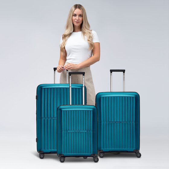 Pactastic Collectie 01 4-wiel kofferset, 3-delig, met rekbare vouw